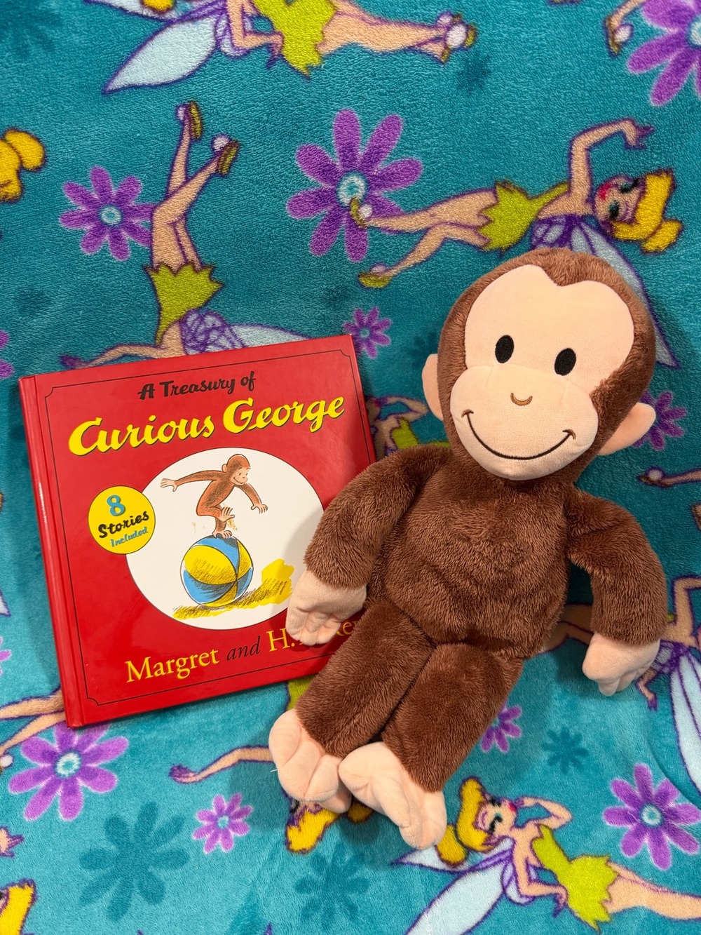 Kohl's Cares Curious George plush & A Treasury of Curious George hardcover book